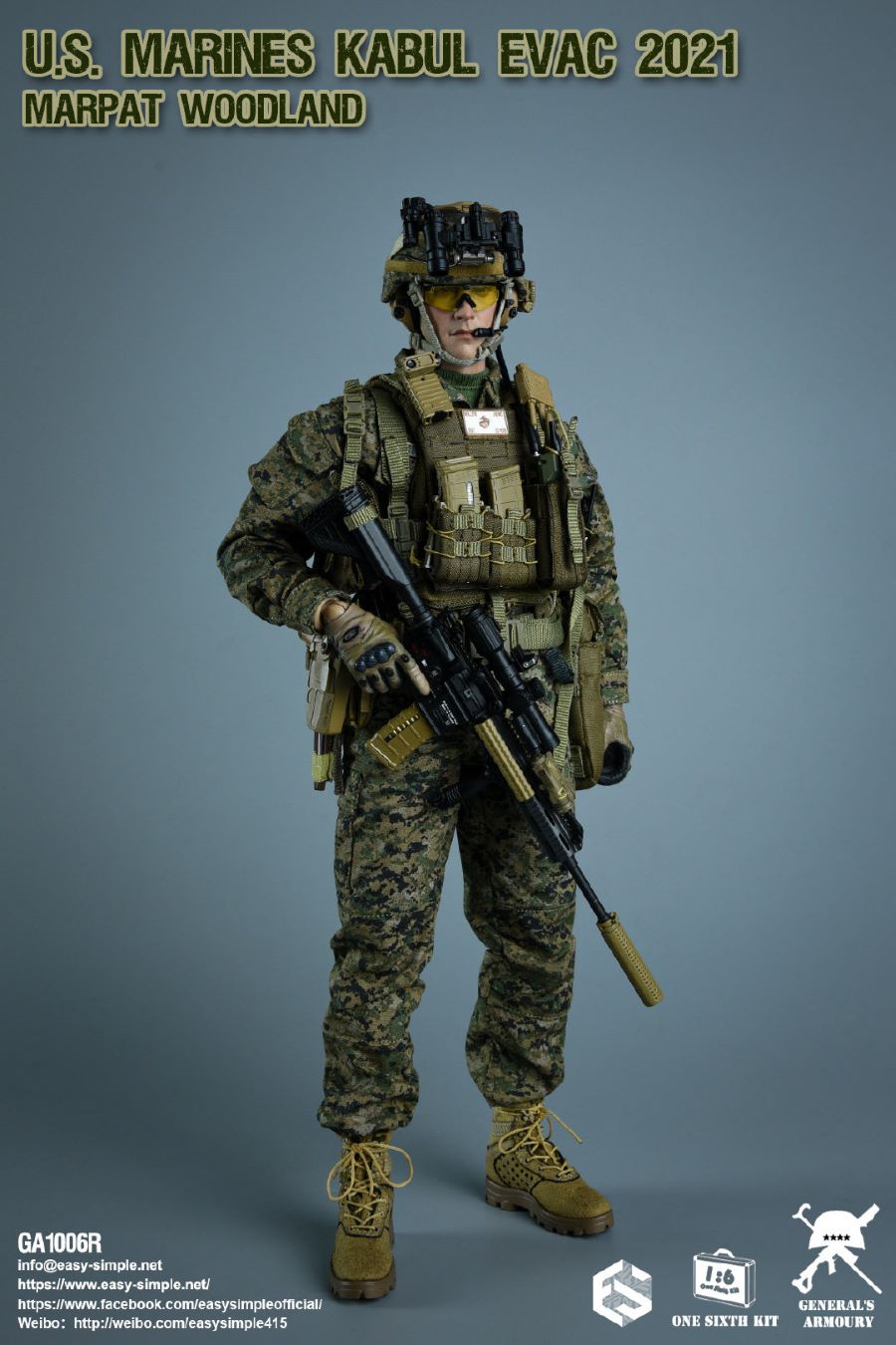 US MARINES KABUL EVAC 2021 MARPAT WOODLAND 1/6