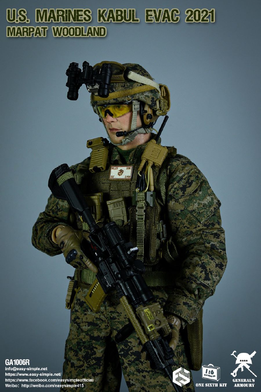 US MARINES KABUL EVAC 2021 MARPAT WOODLAND 1/6