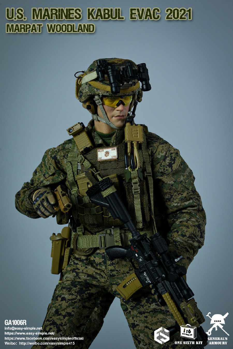 US MARINES KABUL EVAC 2021 MARPAT WOODLAND 1/6