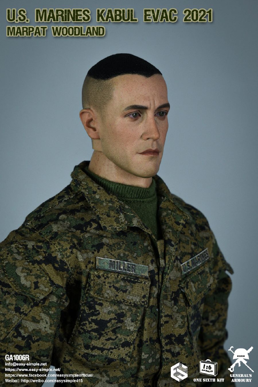 US MARINES KABUL EVAC 2021 MARPAT WOODLAND 1/6