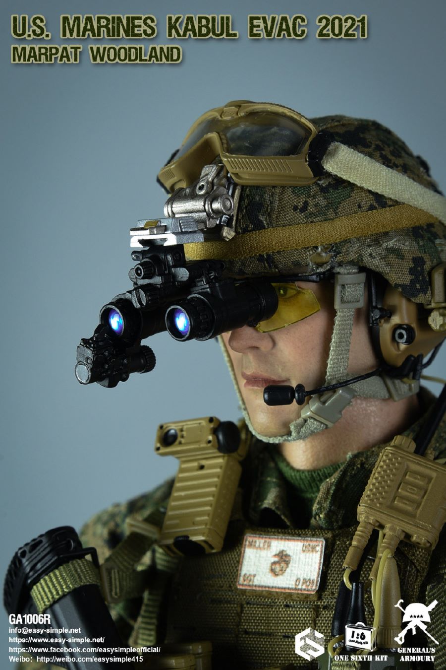 US MARINES KABUL EVAC 2021 MARPAT WOODLAND 1/6