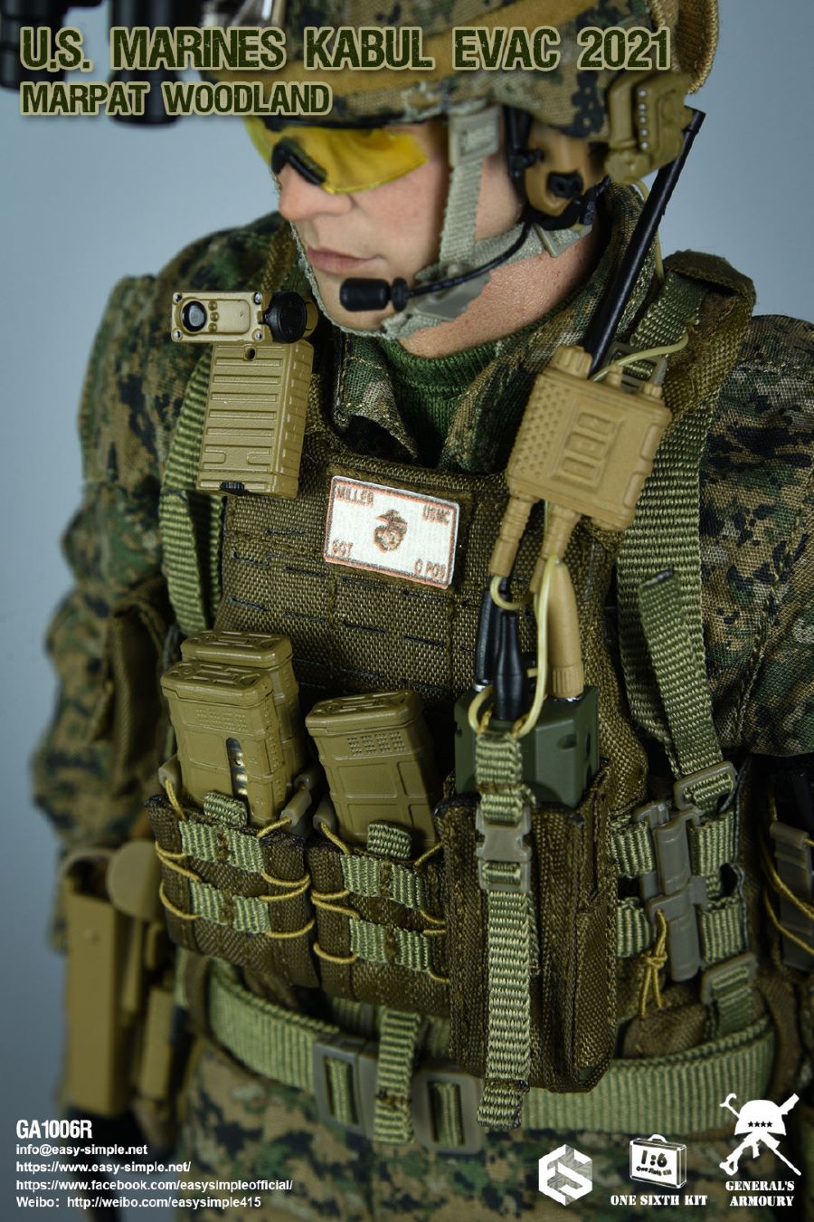 US MARINES KABUL EVAC 2021 MARPAT WOODLAND 1/6