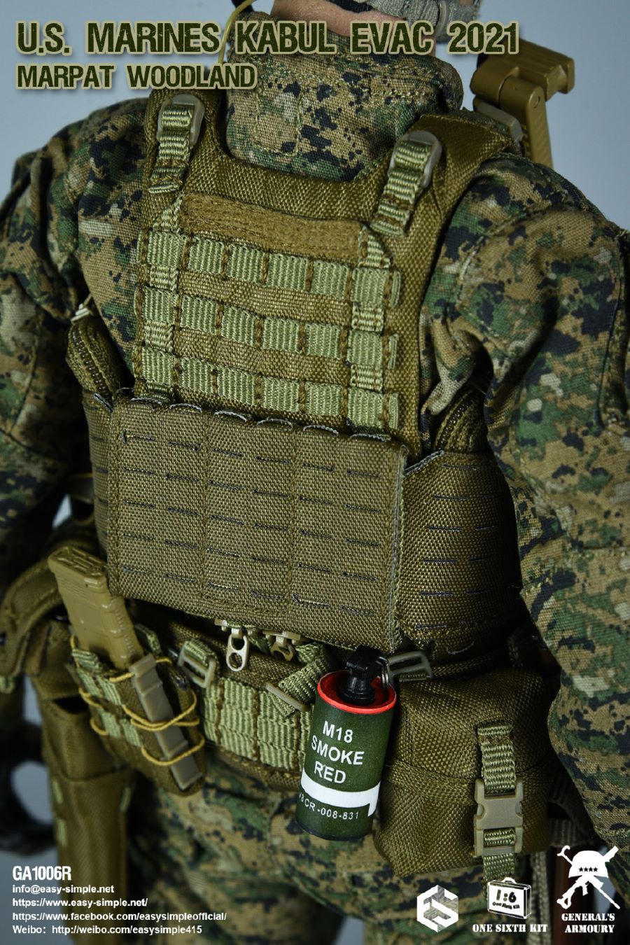 US MARINES KABUL EVAC 2021 MARPAT WOODLAND 1/6