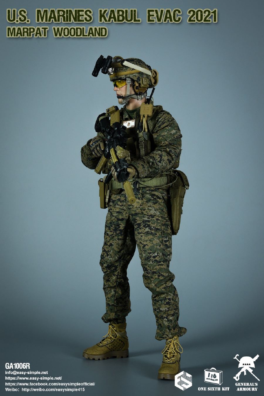 US MARINES KABUL EVAC 2021 MARPAT WOODLAND 1/6