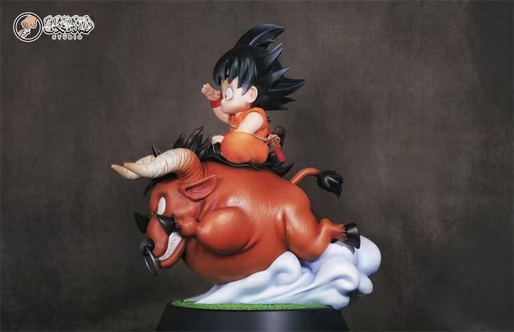 Little Goku Riding a Bull - Dragon Ball