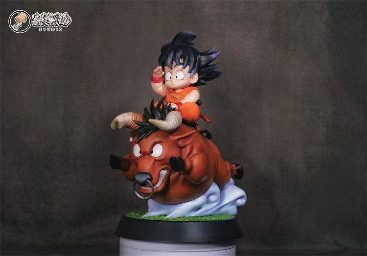 Little Goku Riding a Bull - Dragon Ball