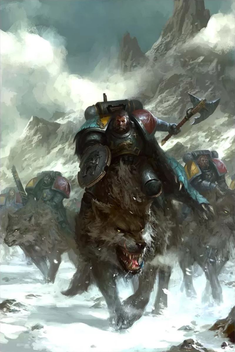 Warhammer 40000 Space Wolf Thunder Wolf Cavalry
