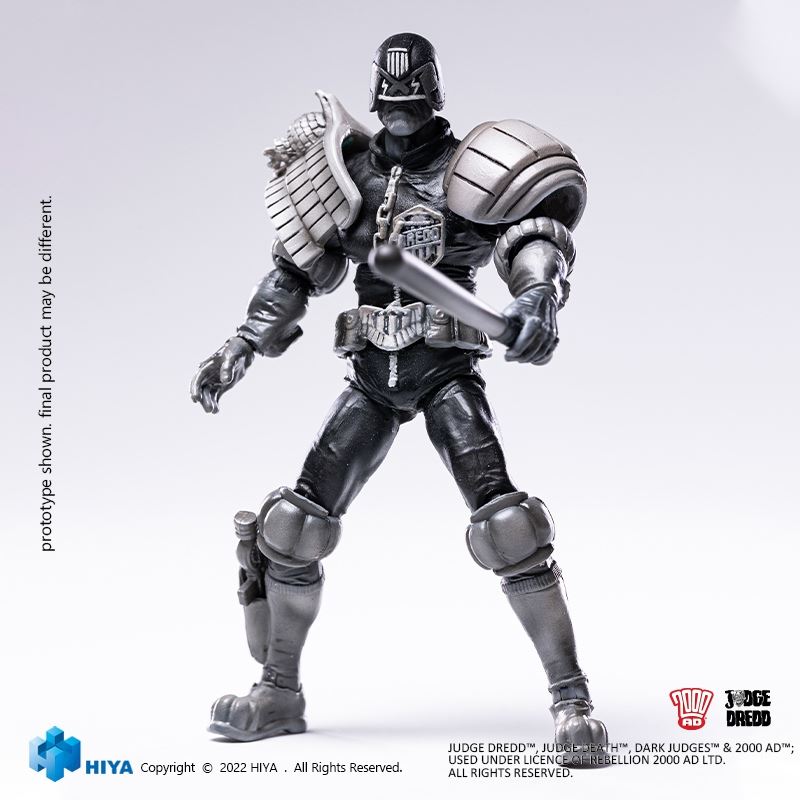 SWAT Judge Black and White Comic Color - Judge Dredd & Dead Judge 1/18