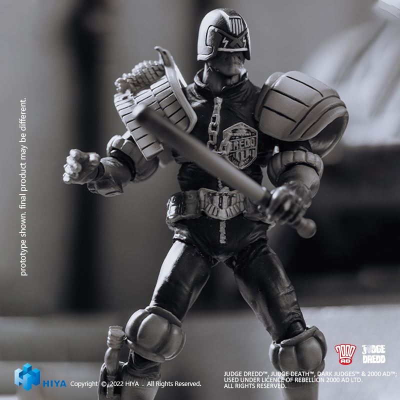 SWAT Judge Black and White Comic Color - Judge Dredd & Dead Judge 1/18