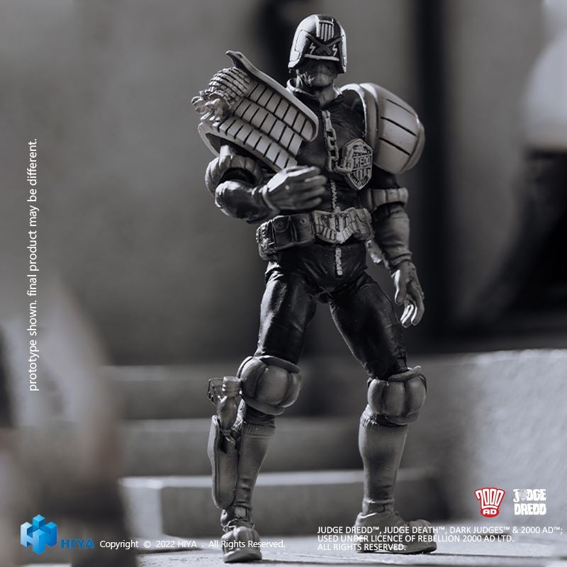 SWAT Judge Black and White Comic Color - Judge Dredd & Dead Judge 1/18
