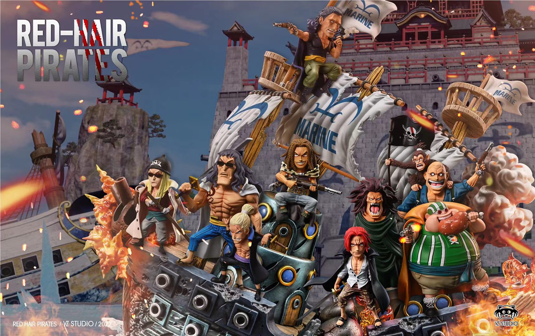 Shanks Crew with Boat – One Piece