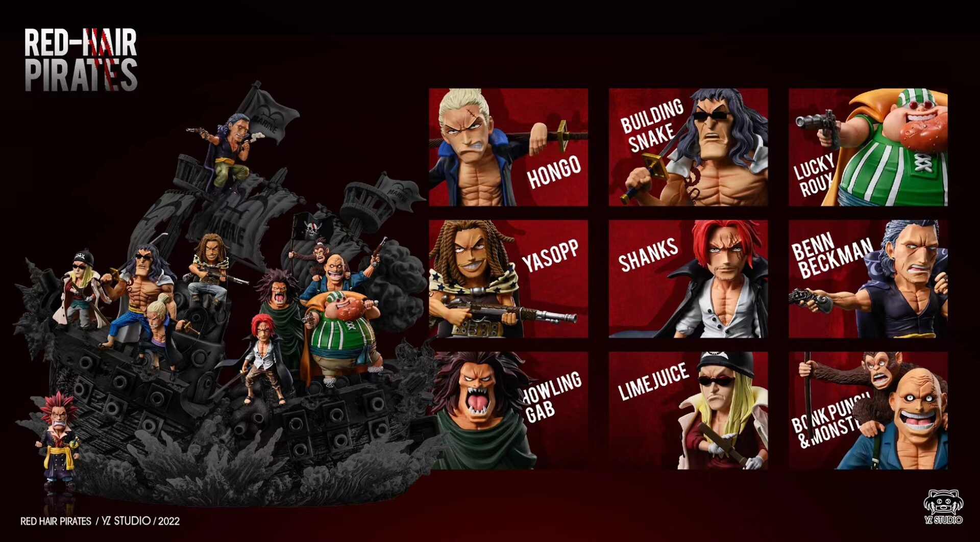 Shanks Crew with Boat – One Piece