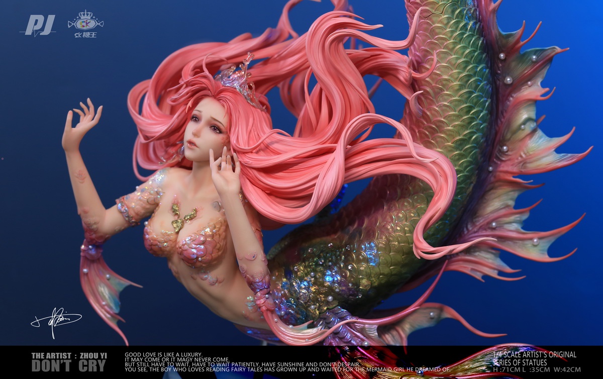 Artist Series Statue Don't Cry - Mermaid