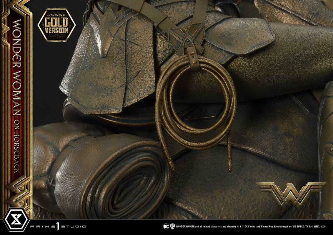 Wonder Woman on Horseback Golden Sculpture Edition