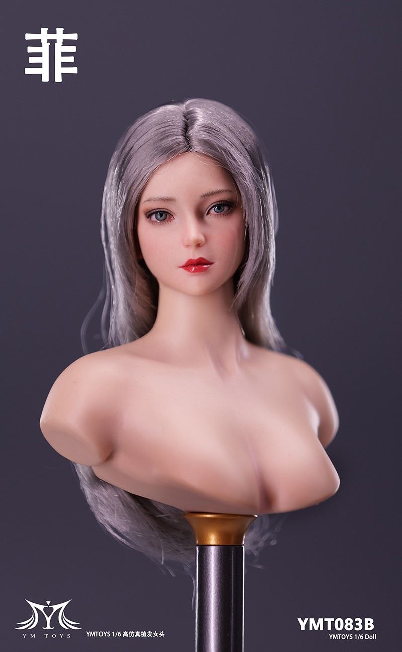 Asian female head carving Fei & Mei YMT083/YMT084 1/6