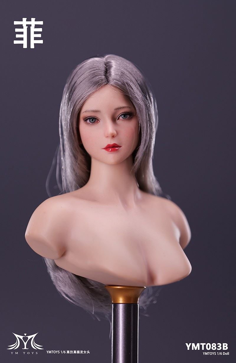 Asian female head carving Fei & Mei YMT083/YMT084 1/6