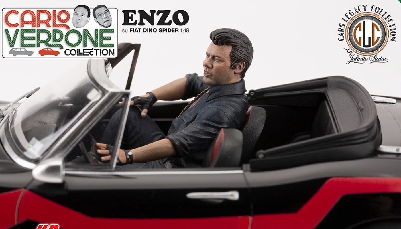 Enzo on a Fiat Dino Spider - Carlo Verdone - A lot beautiful