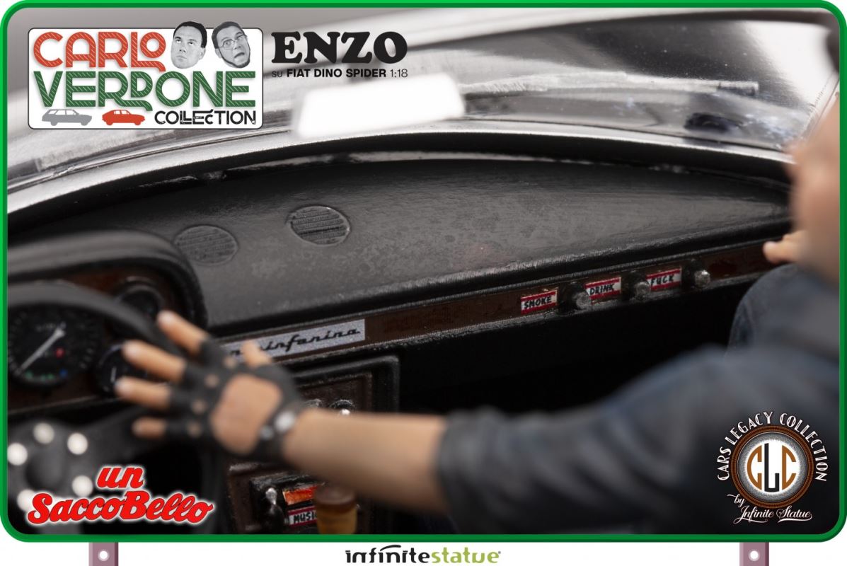 Enzo on a Fiat Dino Spider - Carlo Verdone - A lot beautiful