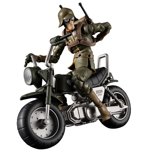 G.M.G. Mobile Suit Gundam Zeon Army 08 V-SP Normal Soldier & Zeon Army Soldier Motorcycle
