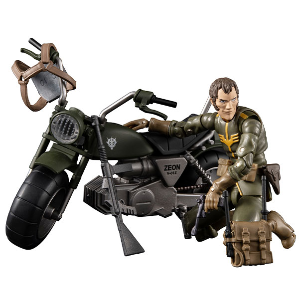 G.M.G. Mobile Suit Gundam Zeon Army 08 V-SP Normal Soldier & Zeon Army Soldier Motorcycle