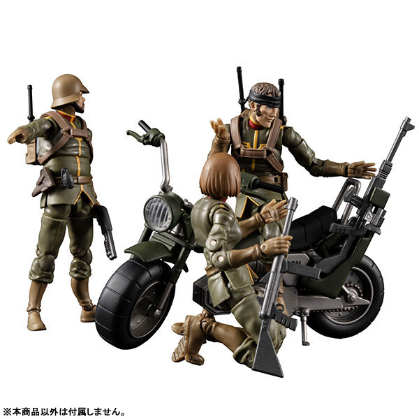 G.M.G. Mobile Suit Gundam Zeon Army 08 V-SP Normal Soldier & Zeon Army Soldier Motorcycle