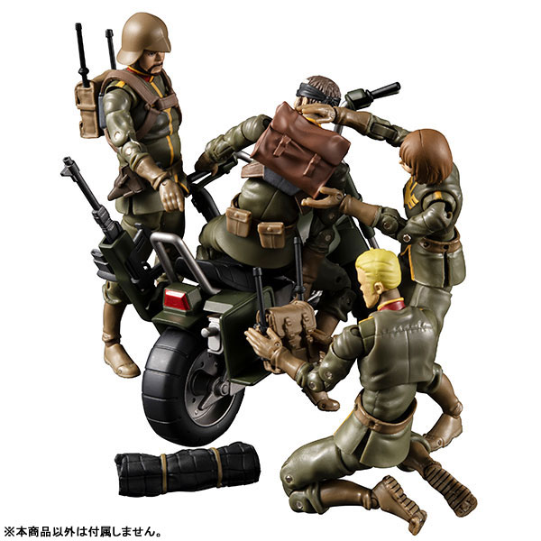 G.M.G. Mobile Suit Gundam Zeon Army 08 V-SP Normal Soldier & Zeon Army Soldier Motorcycle