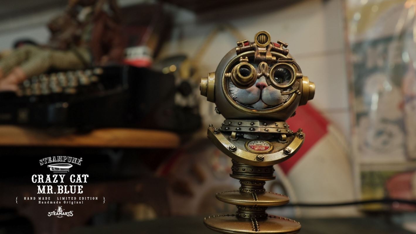 Steam Factory Antivirus Cat Bust CRAZY CAT MR.BLUE