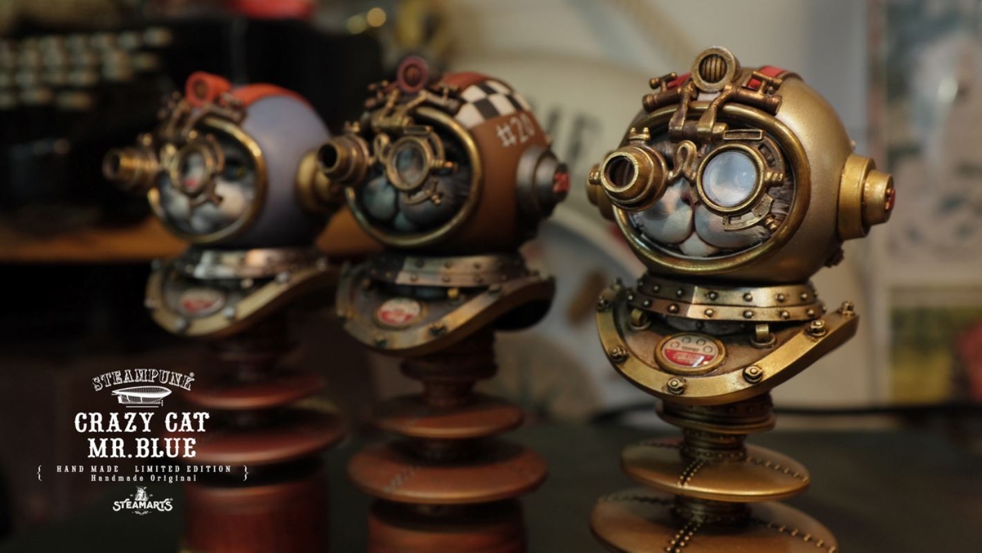 Steam Factory Antivirus Cat Bust CRAZY CAT MR.BLUE