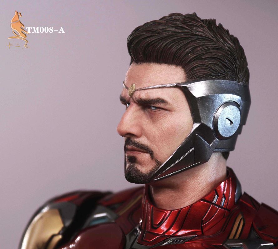 European and American tough guy head carving 1/6