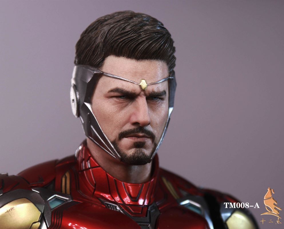 European and American tough guy head carving 1/6