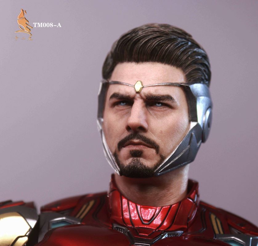 European and American tough guy head carving 1/6