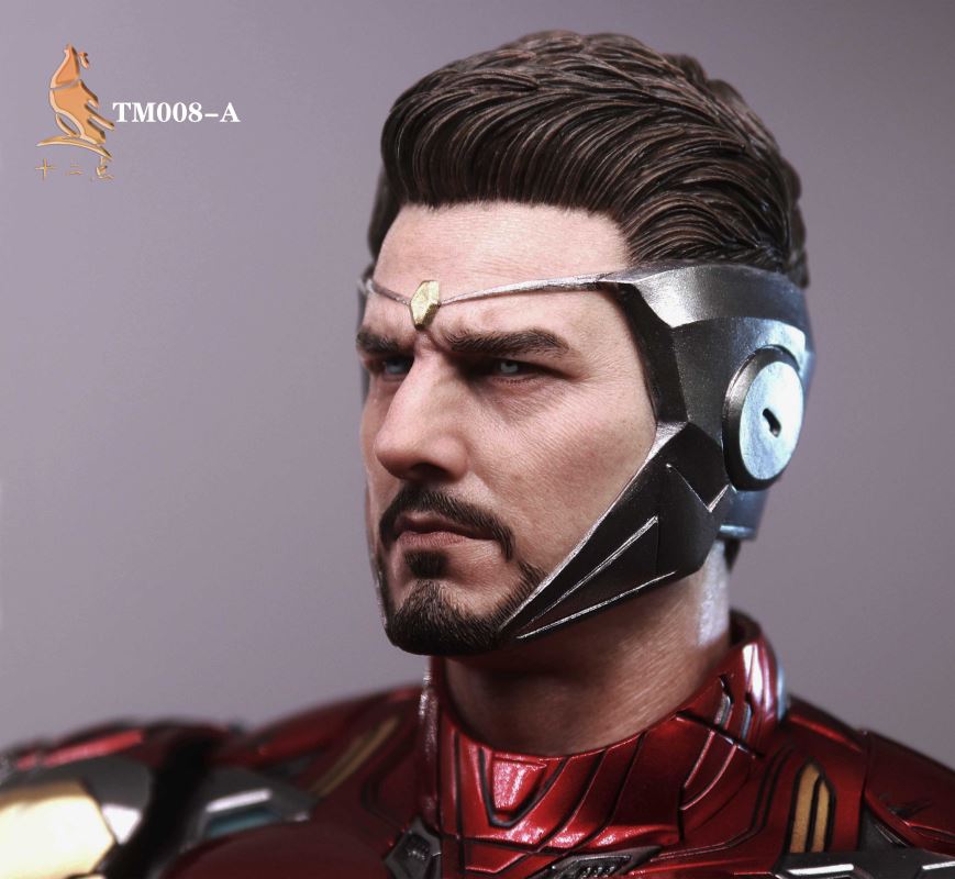 European and American tough guy head carving 1/6