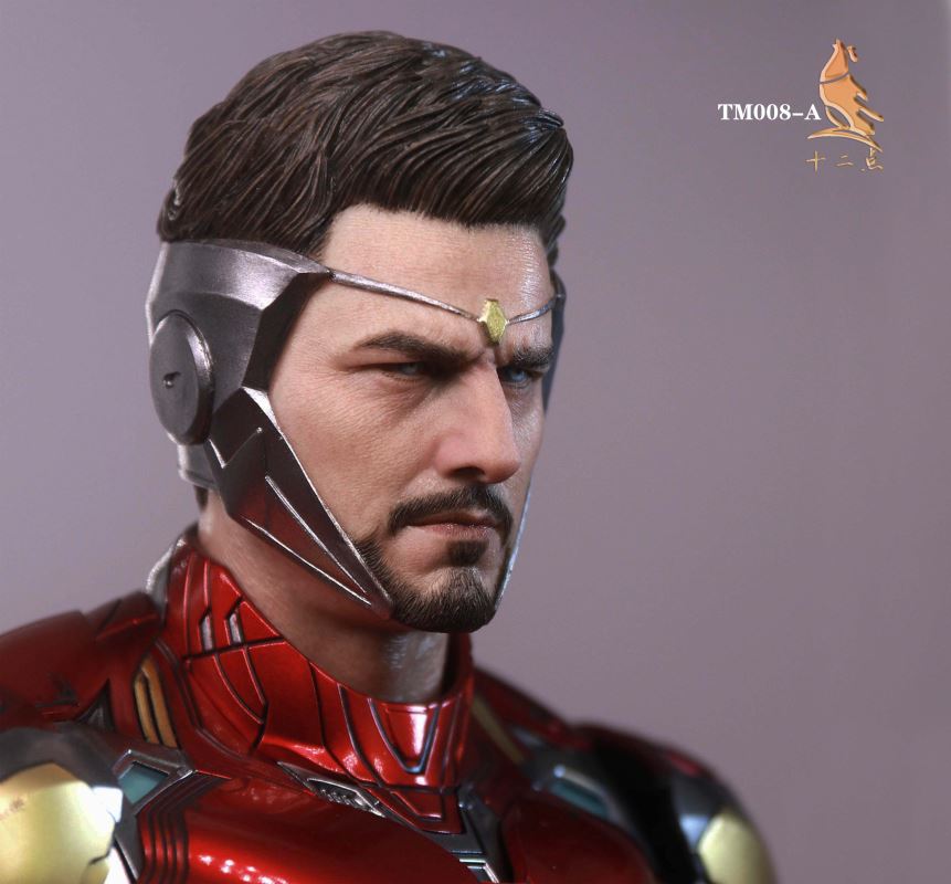 European and American tough guy head carving 1/6
