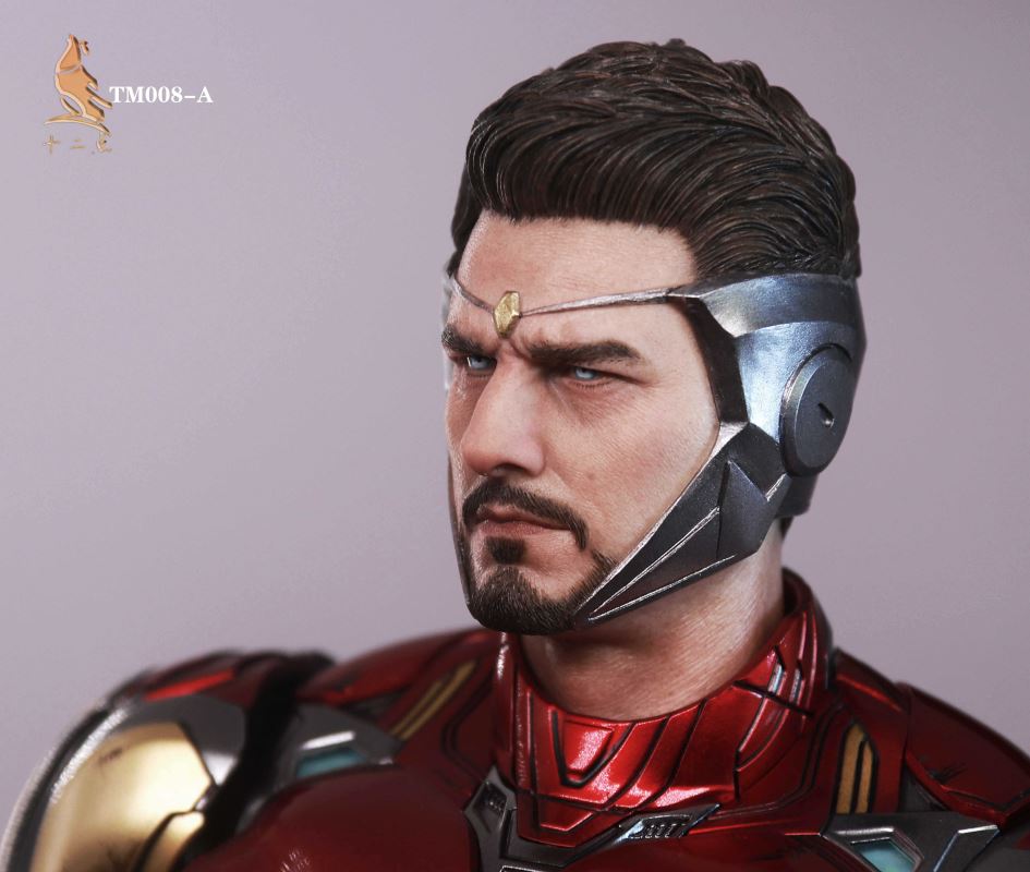 European and American tough guy head carving 1/6