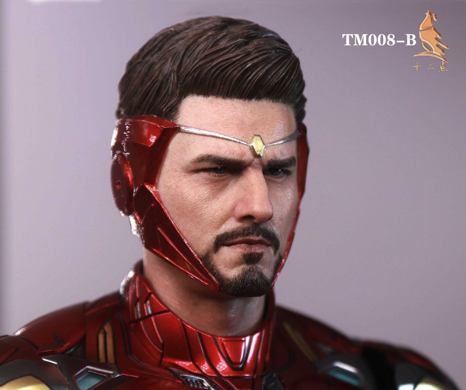 European and American tough guy head carving 1/6