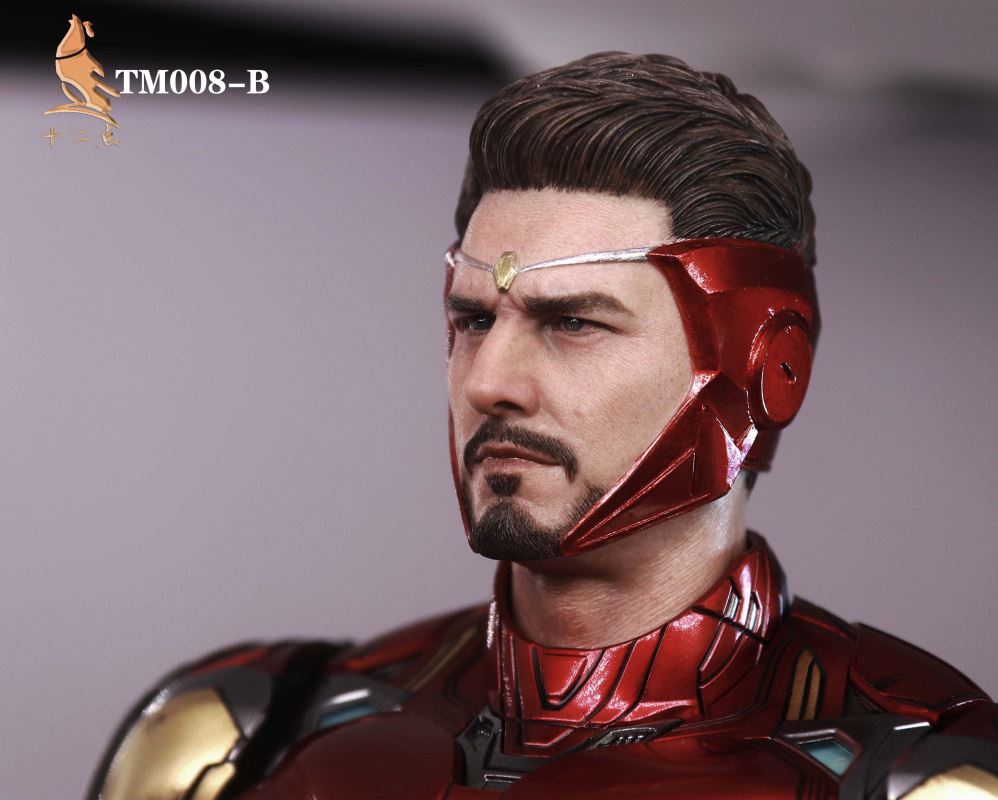 European and American tough guy head carving 1/6