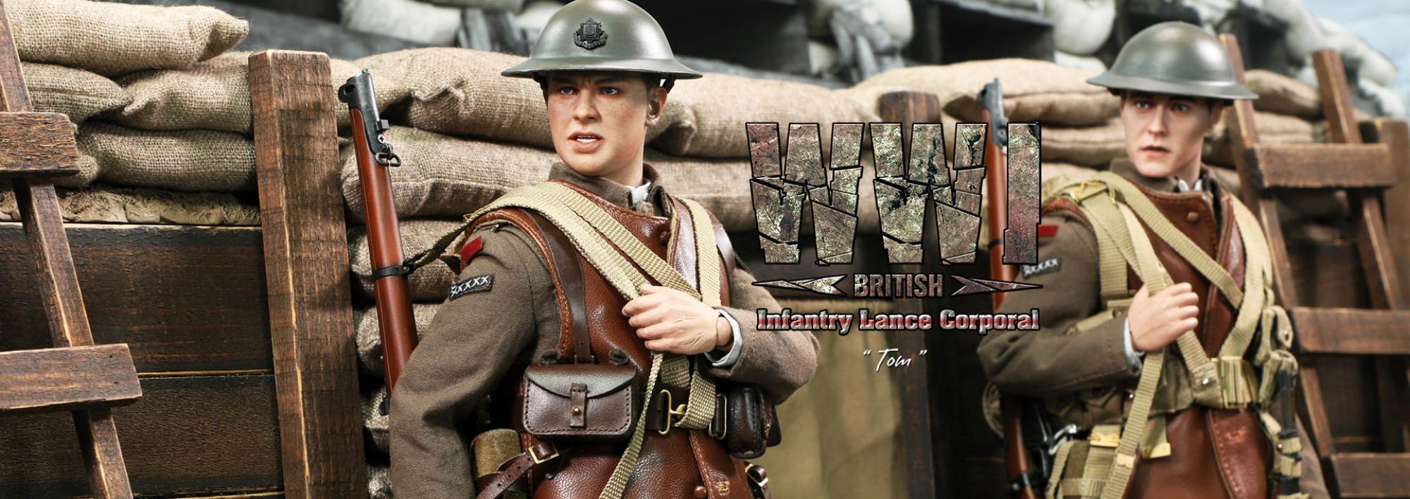 World War I British Infantry Tom & Trench Scene Set
