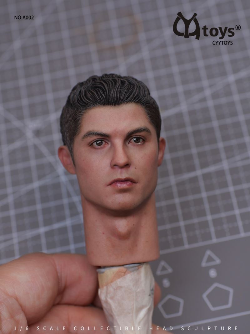 Portuguese Football Talent Boutique Male Head Sculpture 1/6