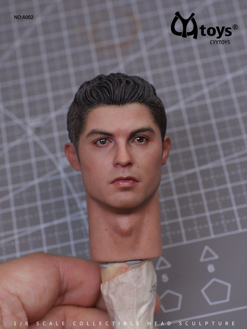 Portuguese Football Talent Boutique Male Head Sculpture 1/6