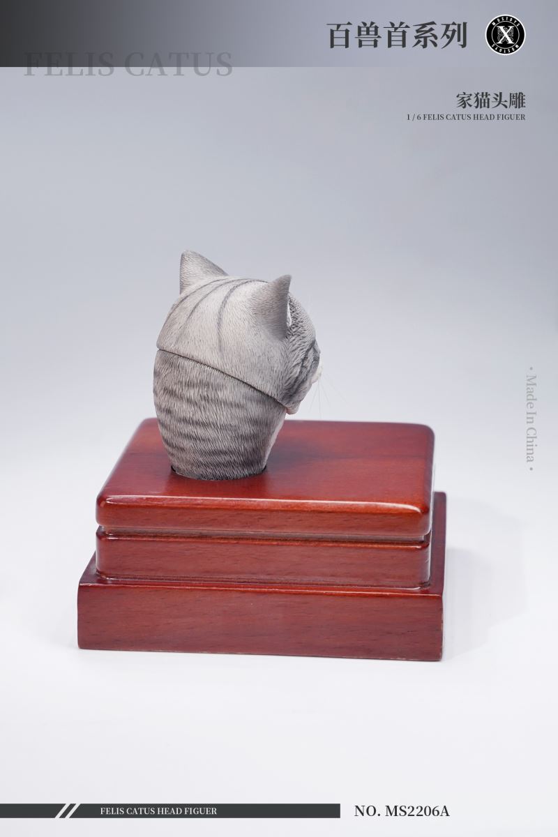Animal head carving series 14th cat head carving