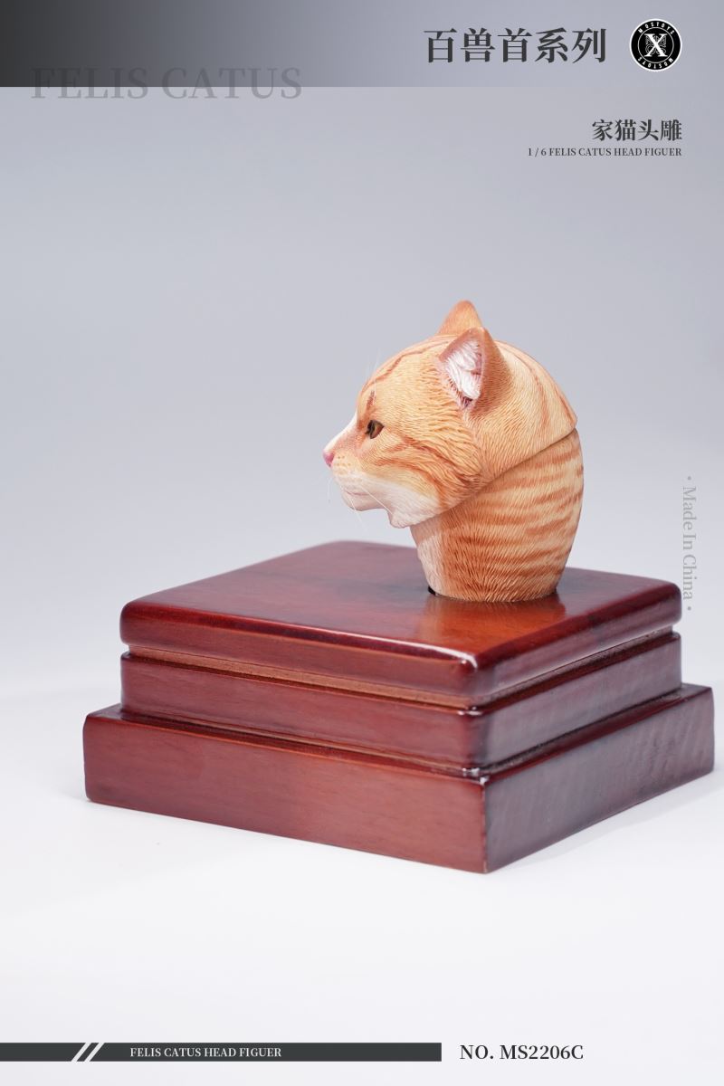 Animal head carving series 14th cat head carving