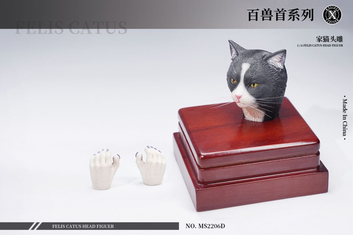 Animal head carving series 14th cat head carving