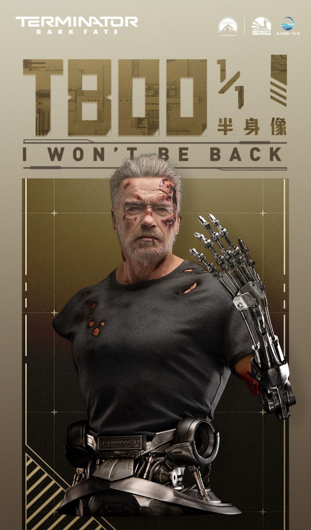 T-800 1/1 bust – Terminator Dark Fat