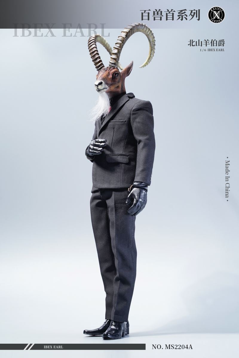 Hundred Beast Head Sculpture Series - Ibex Earl Head Sculpture 1/6