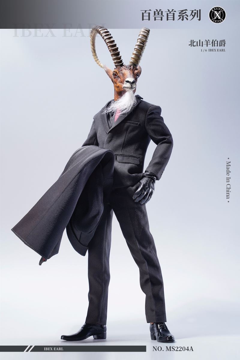 Hundred Beast Head Sculpture Series - Ibex Earl Head Sculpture 1/6