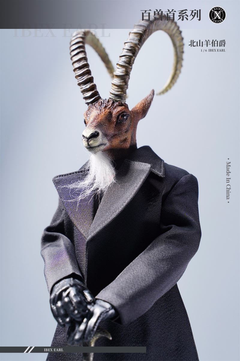 Hundred Beast Head Sculpture Series - Ibex Earl Head Sculpture 1/6