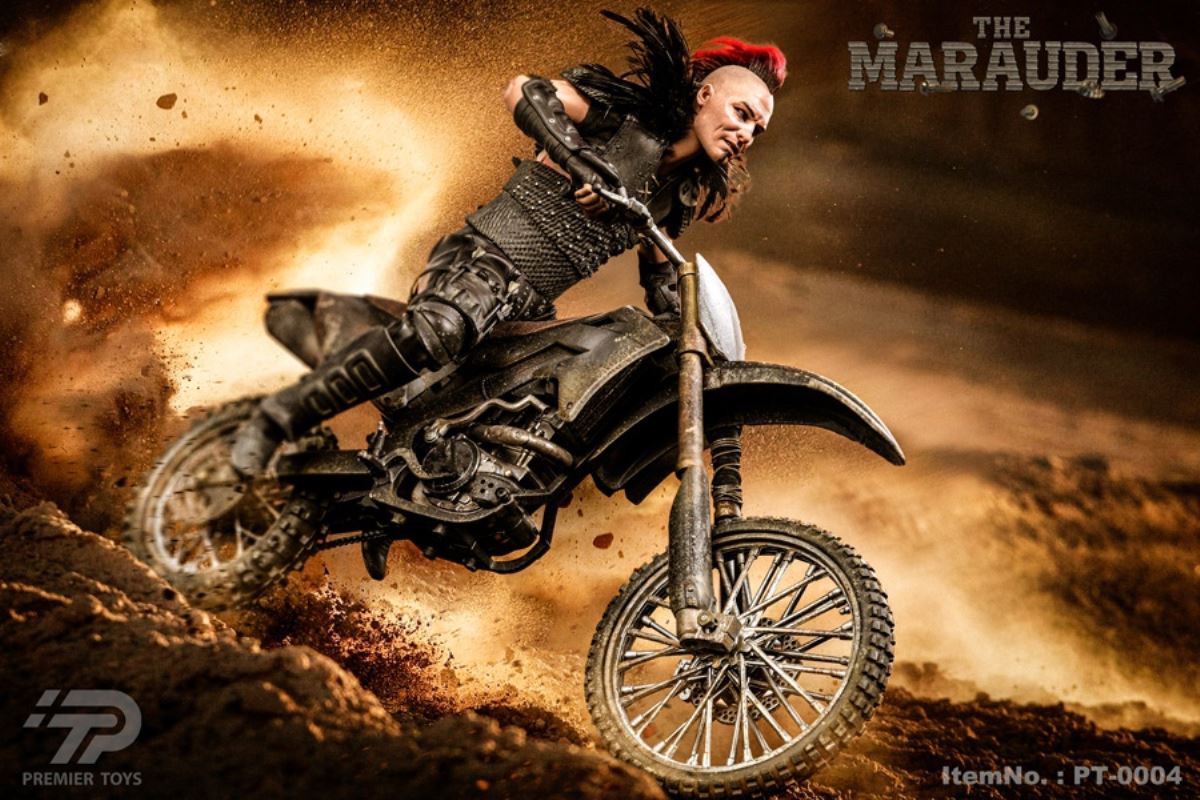 Desert Thug & Wasteland Style Painted Motorcycle 1/6