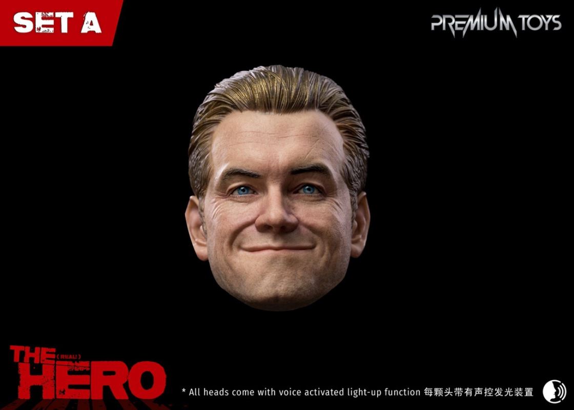 The Hero European and American expression head sculpture 1/6