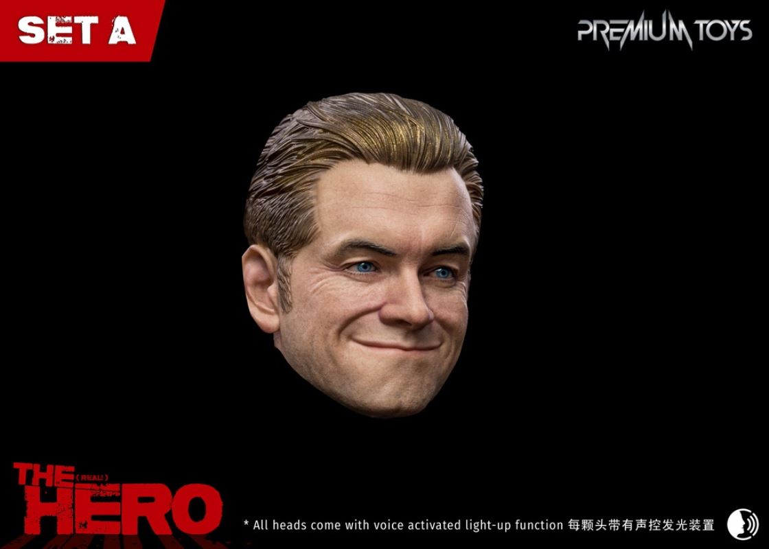 The Hero European and American expression head sculpture 1/6