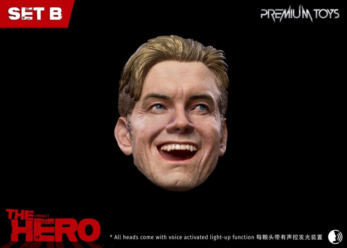 The Hero European and American expression head sculpture 1/6